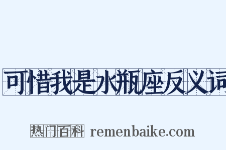 可惜我是水瓶座反义词是什么意思的图片